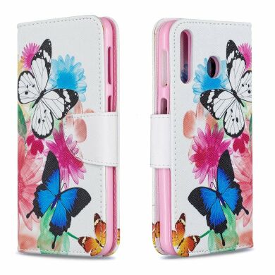 Чехол-книжка Deexe Color Wallet для Samsung Galaxy M30 (M305) / A40s (A407) - Butterflies and Flowers