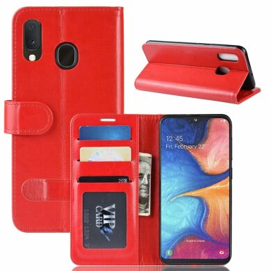 Чехол-книжка Deexe Wallet Style для Samsung Galaxy A20e (A202) - Red