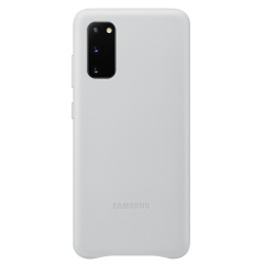 Чехол Leather Cover для Samsung Galaxy S20 (G980) EF-VG980LSEGRU - Grayish White