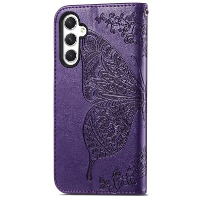 Чехол UniCase Butterfly Pattern для Samsung Galaxy A55 (A556) - Dark Purple