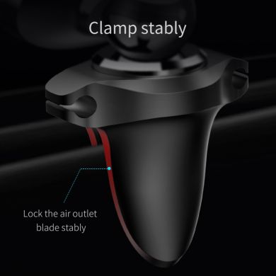 Магнітний тримач в автомобіль BASEUS Air Vent Cable Clip - Black