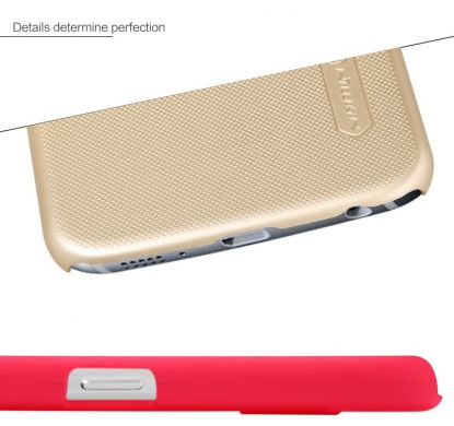 Пластиковая накладка NILLKIN Frosted Shield для Samsung Galaxy S6 (G920) + пленка - Gold