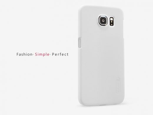 Пластиковая накладка NILLKIN Frosted Shield для Samsung Galaxy S6 (G920) + пленка - White