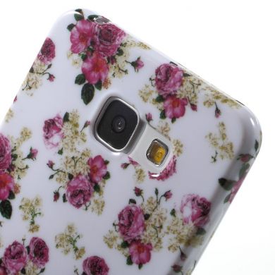 Силиконовая накладка Deexe Life Style для Samsung Galaxy A3 (2016) - Flower Pattern