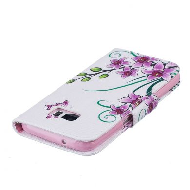 Чехол-книжка Deexe Color Wallet для Samsung Galaxy S7 (G930) - Butterfly in Flowers C