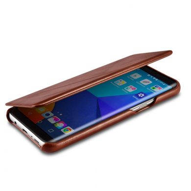 Кожаный чехол-книжка ICARER Slim Flip для Samsung Galaxy S8 Plus (G955) - Red