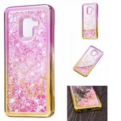 Силиконовая (TPU) накладка Deexe Fashion Glitter для Samsung Galaxy A8 (A530) - Butterflies