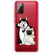 Силиконовый (TPU) чехол Deexe Pretty Glossy для Samsung Galaxy A02s (A025) - Dogs. Фото 1 из 4