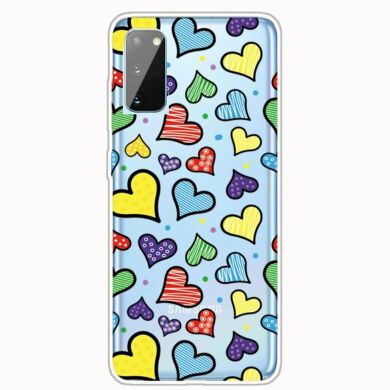 Силиконовый (TPU) чехол Deexe Pretty Glossy для Samsung Galaxy A41 (A415) - Love Hearts