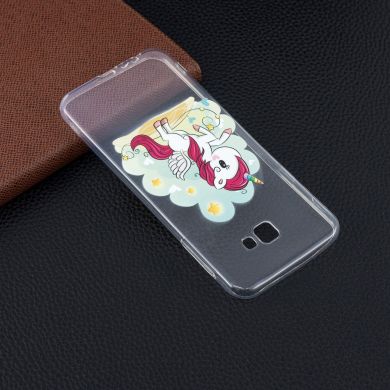 Силиконовый (TPU) чехол Deexe Pretty Glossy для Samsung Galaxy J4+ (J415) - Unicorn