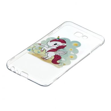 Силиконовый (TPU) чехол Deexe Pretty Glossy для Samsung Galaxy J4+ (J415) - Unicorn