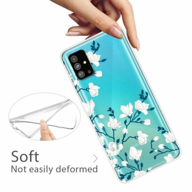 Силиконовый (TPU) чехол Deexe Pretty Glossy для Samsung Galaxy S20 Plus (G985) - White Flower