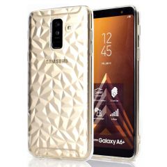 Силиконовый (TPU) чехол UniCase 3D Diamond Grain для Samsung Galaxy A6+ 2018 (A605) - Transparent