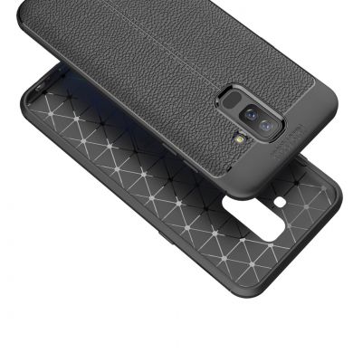 Защитный чехол Deexe Leather Cover для Samsung Galaxy A6+ 2018 (A605) - Gray