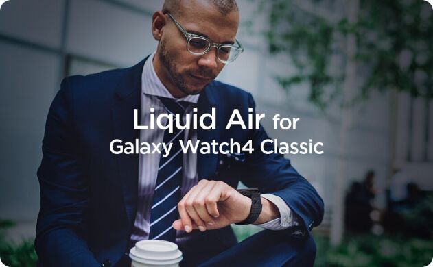 Защитный чехол Spigen (SGP) Liquid Air Case для Samsung Galaxy Watch 4 Classic (46mm) - Matte Black