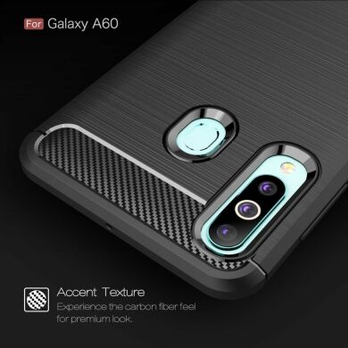 Защитный чехол UniCase Carbon для Samsung Galaxy A60 (A605) - Black