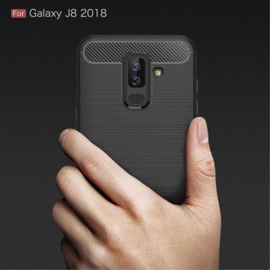 Защитный чехол UniCase Carbon для Samsung Galaxy J8 2018 (J810) - Red