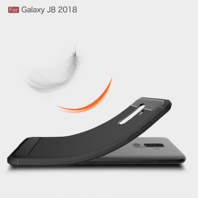 Захисний чохол UniCase Carbon для Samsung Galaxy J8 2018 (J810), Red