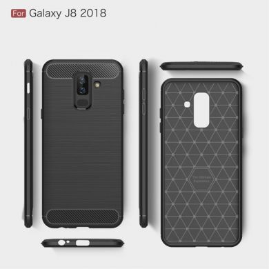 Защитный чехол UniCase Carbon для Samsung Galaxy J8 2018 (J810) - Grey
