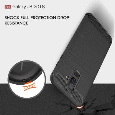 Защитный чехол UniCase Carbon для Samsung Galaxy J8 2018 (J810) - Red