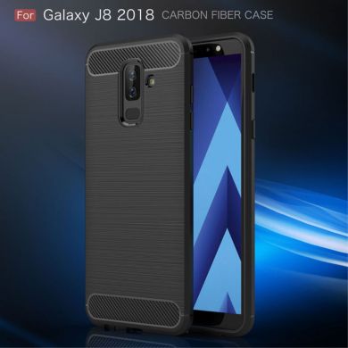 Захисний чохол UniCase Carbon для Samsung Galaxy J8 2018 (J810), Red