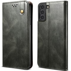 Захисний чохол UniCase Leather Wallet для Samsung Galaxy S21 FE (G990) - Green
