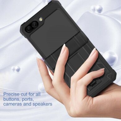 Защитный чехол Deexe Hybrid Kickstand для Samsung Galaxy Flip 5 - Black