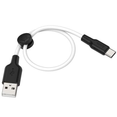 Дата-кабель Hoco X21 Plus Silicone Type-C (2.4A, 0.25m) - Black / White