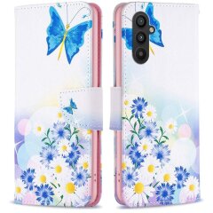 Чехол-книжка Deexe Color Wallet для Samsung Galaxy A25 (A256) - Butterfly and Flowers