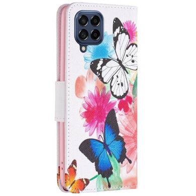 Чехол-книжка Deexe Color Wallet для Samsung Galaxy M53 (M536) - Two Butterflies