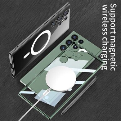 Защитный чехол GKK Space Frame MagSafe для Samsung Galaxy S24 Ultra - Midnight Green