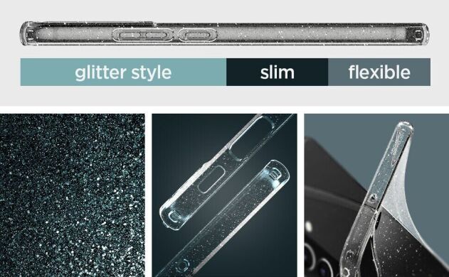 Защитный чехол Spigen (SGP) Liquid Crystal Glitter для Samsung Galaxy S22 (S901) - Crystal Quartz