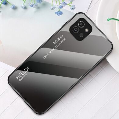 Защитный чехол Deexe Gradient Color для Samsung Galaxy A03 (A035) - Black / Grey