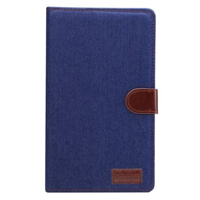 Чехол Deexe Jeans Style для Samsung Galaxy Tab A7 Lite (T220/T225) - Dark Blue
