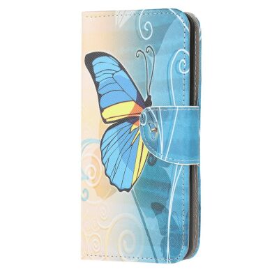 Чехол-книжка Deexe Color Wallet для Samsung Galaxy A02s (A025) - Blue Butterfly