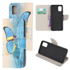 Чохол-книжка Deexe Color Wallet для Samsung Galaxy A02s (A025) - Blue Butterfly