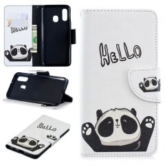 Чехол-книжка Deexe Color Wallet для Samsung Galaxy A40 (А405) - Adorable Panda