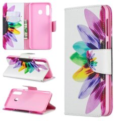 Чохол-книжка Deexe Color Wallet для Samsung Galaxy M30 (M305) / A40s (A407), Petals Pattern