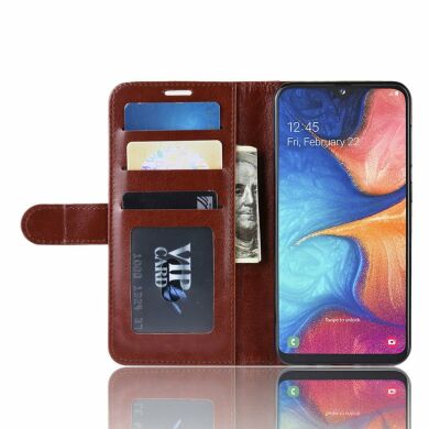 Чехол-книжка Deexe Wallet Style для Samsung Galaxy A20e (A202) - Brown