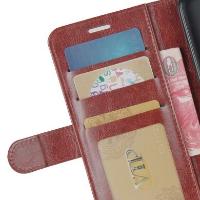 Чехол-книжка Deexe Wallet Style для Samsung Galaxy S10 - Brown
