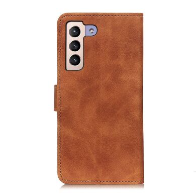 Чехол-книжка KHAZNEH Retro Wallet для Samsung Galaxy S22 Plus - Brown
