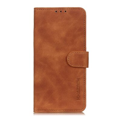 Чехол-книжка KHAZNEH Retro Wallet для Samsung Galaxy S22 Plus - Brown