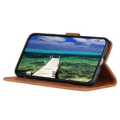 Чехол-книжка KHAZNEH Retro Wallet для Samsung Galaxy S24 Ultra - Brown