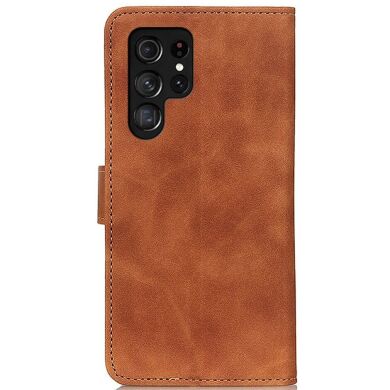 Чехол-книжка KHAZNEH Retro Wallet для Samsung Galaxy S24 Ultra - Brown