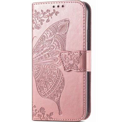 Чехол UniCase Butterfly Pattern для Samsung Galaxy A55 (A556) - Rose Gold