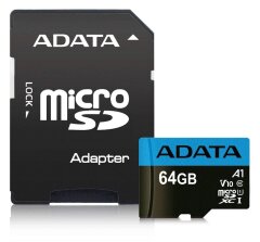 Картка пам`яті microSDXC ADATA 64GB 10 class UHS-I + адаптер