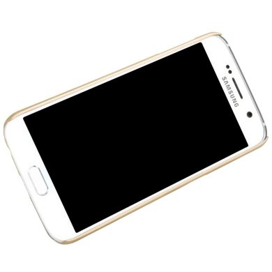 Пластиковая накладка NILLKIN Frosted Shield для Samsung Galaxy S6 (G920) + пленка - Gold