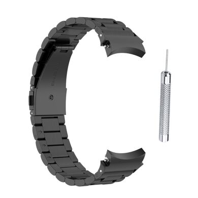 Ремешок Deexe Stainless Steel для Samsung Galaxy Watch 4 (40/44mm) / Watch 4 Classic (42/46mm) - Black