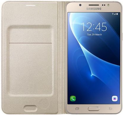 Чехол Flip Wallet для Samsung Galaxy J7 2016 ( EF-WJ710PFEGRU - Gold