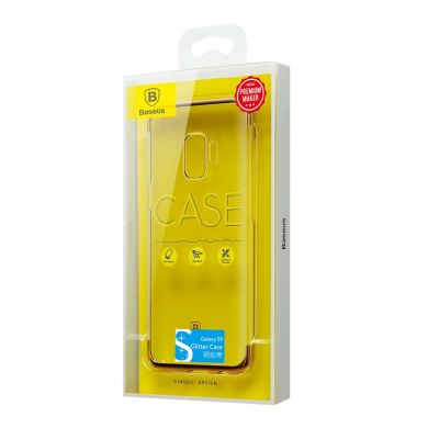 Пластиковый чехол BASEUS Glitter Series для Samsung Galaxy S9 (G960) - Gold